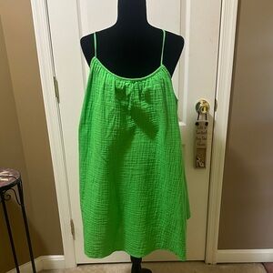 Vibrant Green Sleeveless Dress